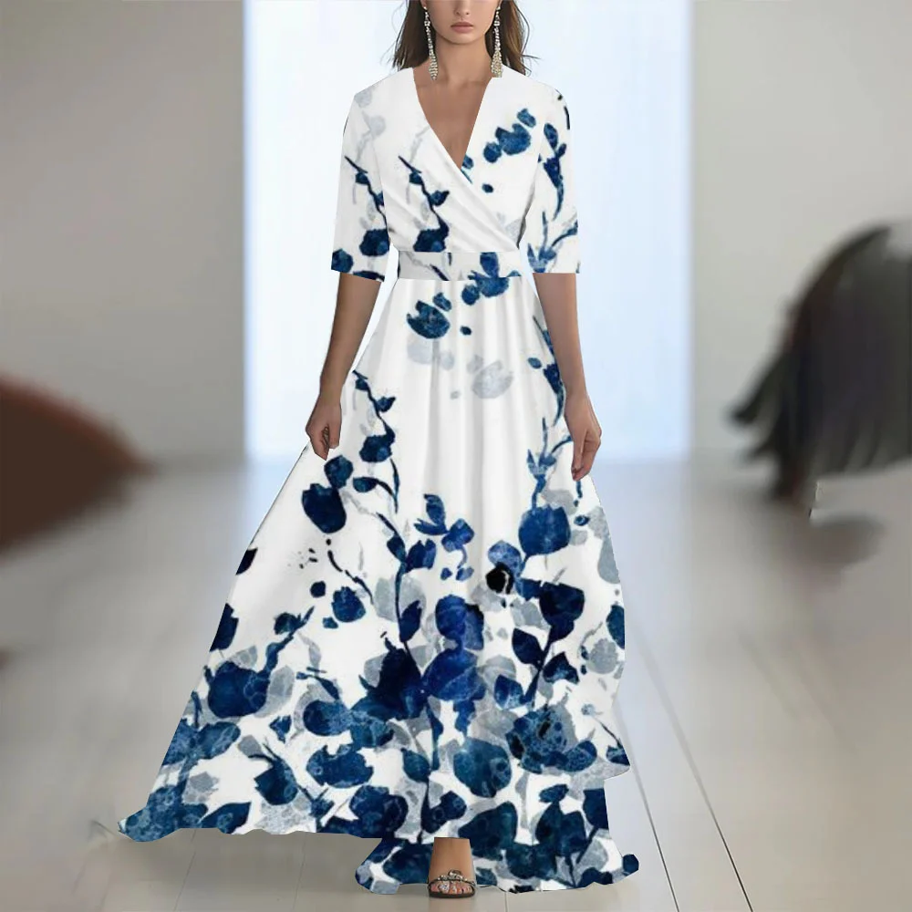 Spring and Summer New Printed Dress