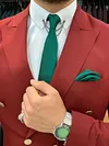 Bernardo Claret Red Double Breasted Suit