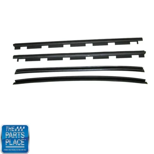 Dronehint 1992-00 GM Truck Window Belt Felt Weatherstrip Kit 4 Pieces Inner & Outer (For: GMC) Parts