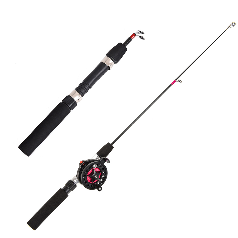 

Winter Ice Fishing Rod Reel Combo Set 2 Sections Telescopic Fish Pole Wheel, Fishing rods and fishing reels, 501 Original