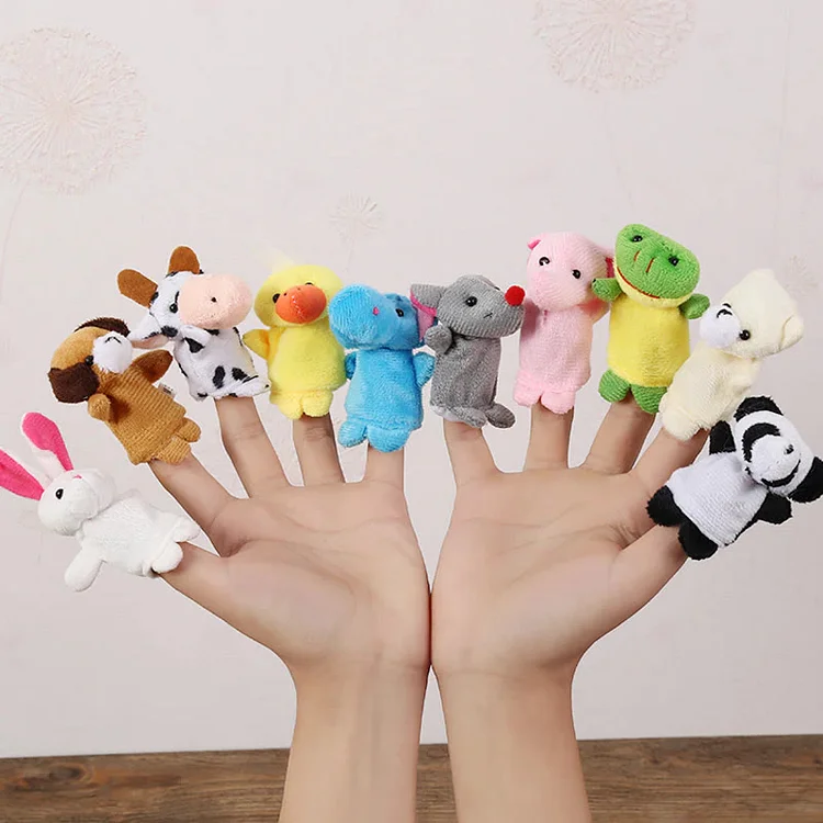 10Pcs Baby Animal Finger Puppets