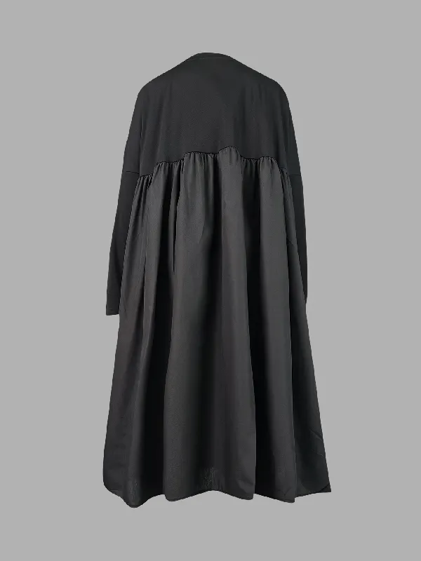 Vintage Hollow Split-Joint Loose Bishop Sleeve Midi Dress main image 1