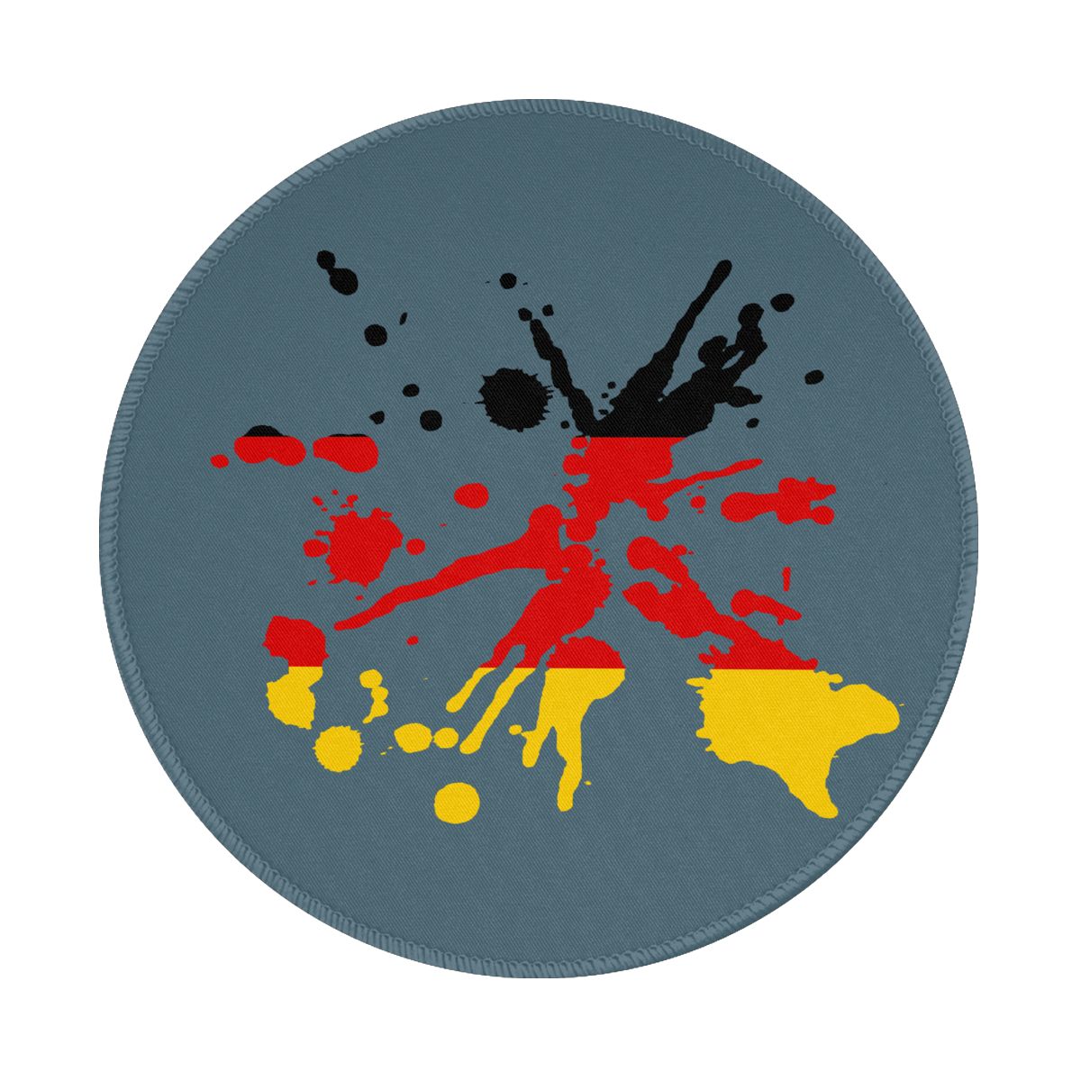 Germany Ink Spatter Non-Slip Rubber Round Mouse Pad