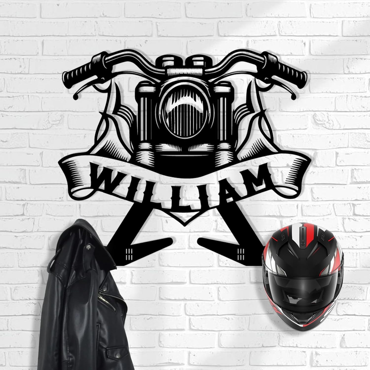 Otorcycle Wall Ounted Helet Holder 180-Degree Rotating E-Bike Helet Display Rack With 2 Hook For Hats, Caps, Coats, Jackets - Black - Foto 2