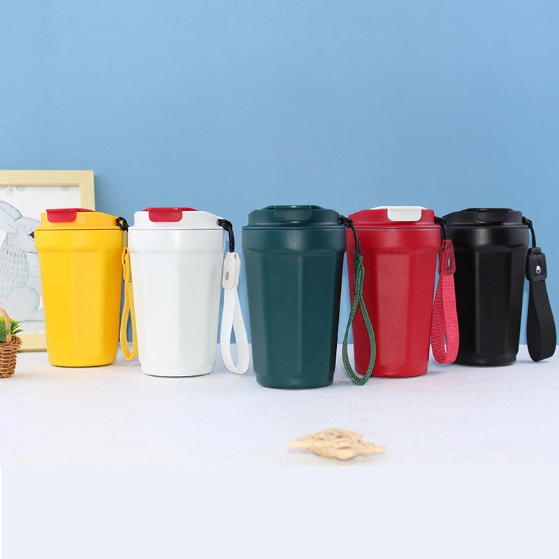 Octagon Coffee Cup Coke Cup Diamond Cup Simple 316 Stainless Steel Coffee Cup Double Vacuum Portable Thermos Cup