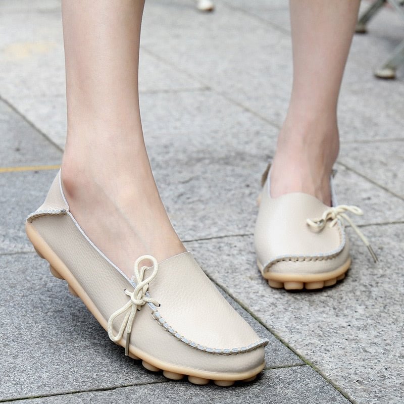 Woman Shoes Casual PU Leather Flat Shoes For Women Round Toe Non Slip Nurse Chef Shoes Women Flats Fashion Chaussure 2021