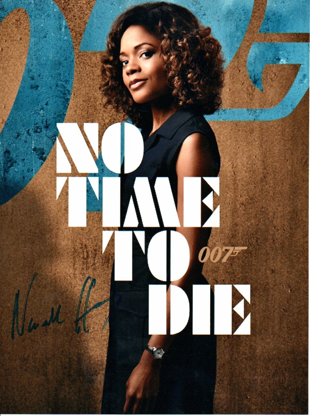 NAOMIE HARRIS MONEYPENNY JAMES BOND NO TIME TO DIE SIGNED 10-8 Photo Poster painting C/W COA