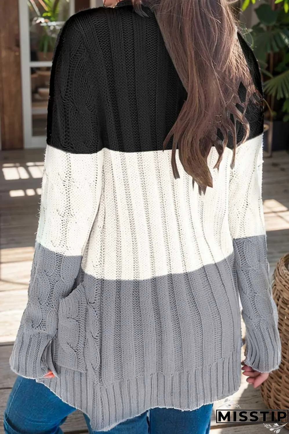 cozy cable knit button front long sleeve cardigan