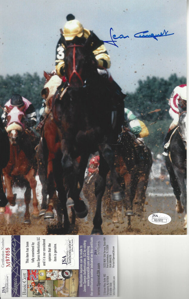 Triple Crown Winner Jean Cruguet autographed 8x10 ation Photo Poster painting JSA Cert