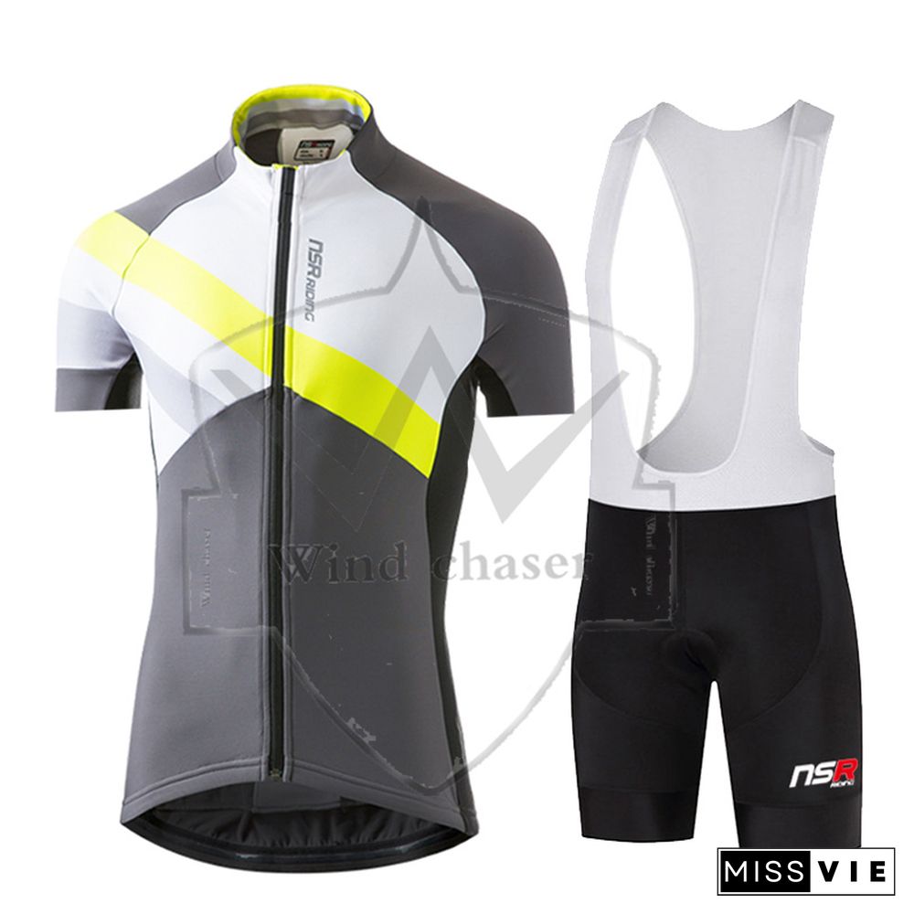 New Nsr Summer Short Sleeve Cycling Jersey Set Breathable Racing Sport Bicycle Jersey Cycling Clothing 여름 자전거 의류
