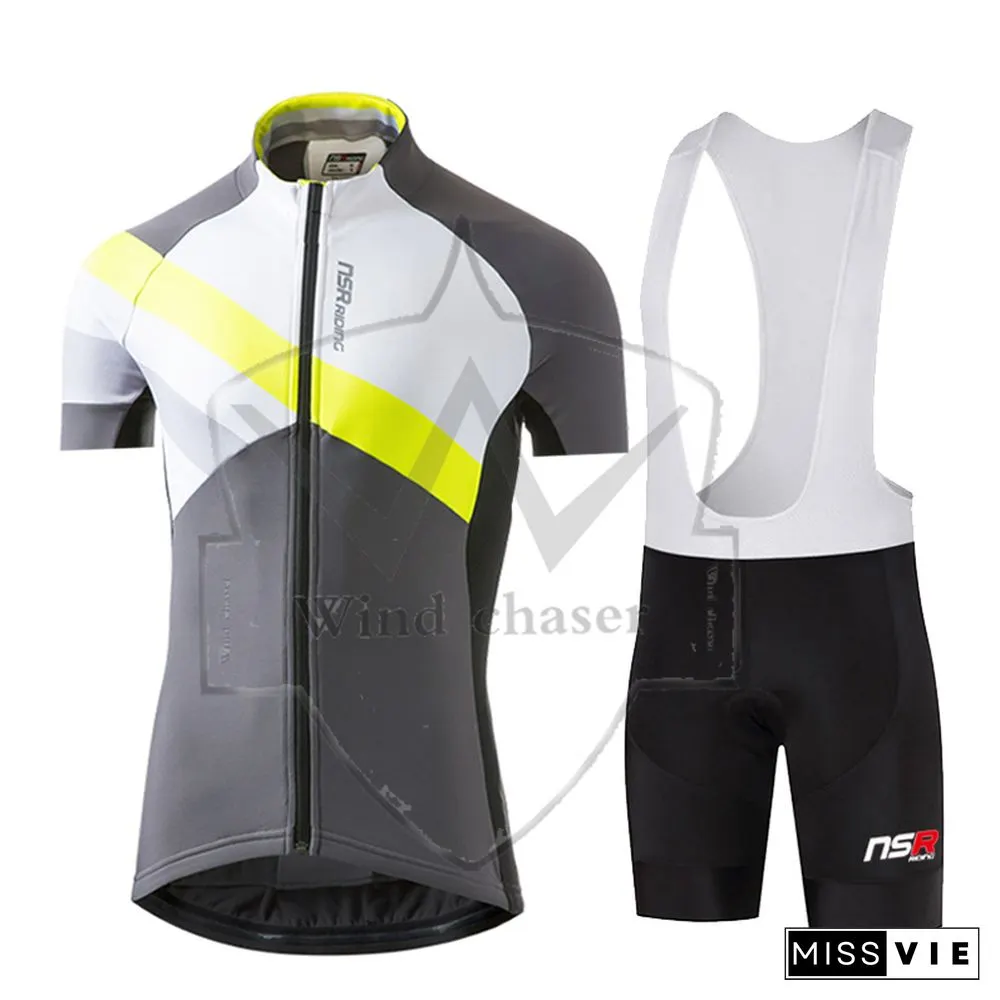 New Nsr Summer Short Sleeve Cycling Jersey Set Breathable Racing Sport Bicycle Jersey Cycling Clothing 여름 자전거 의류