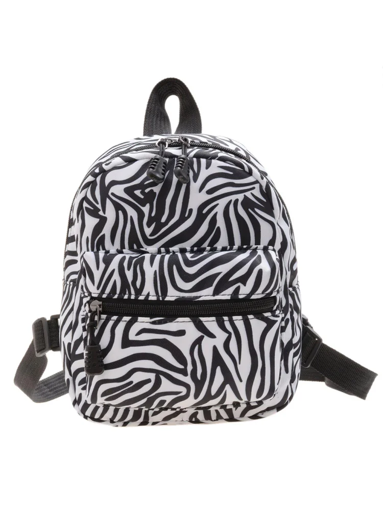 Fashion Women Animal Pattern Printing Backpack Casual Small Handbags (A)