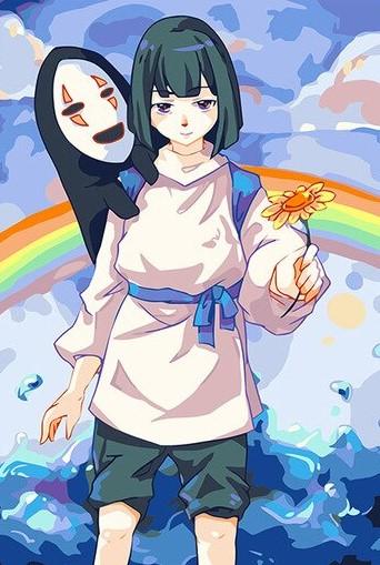 

Haku and Kaonashi – Paint By Numbers - 40*50CM, 501 Original