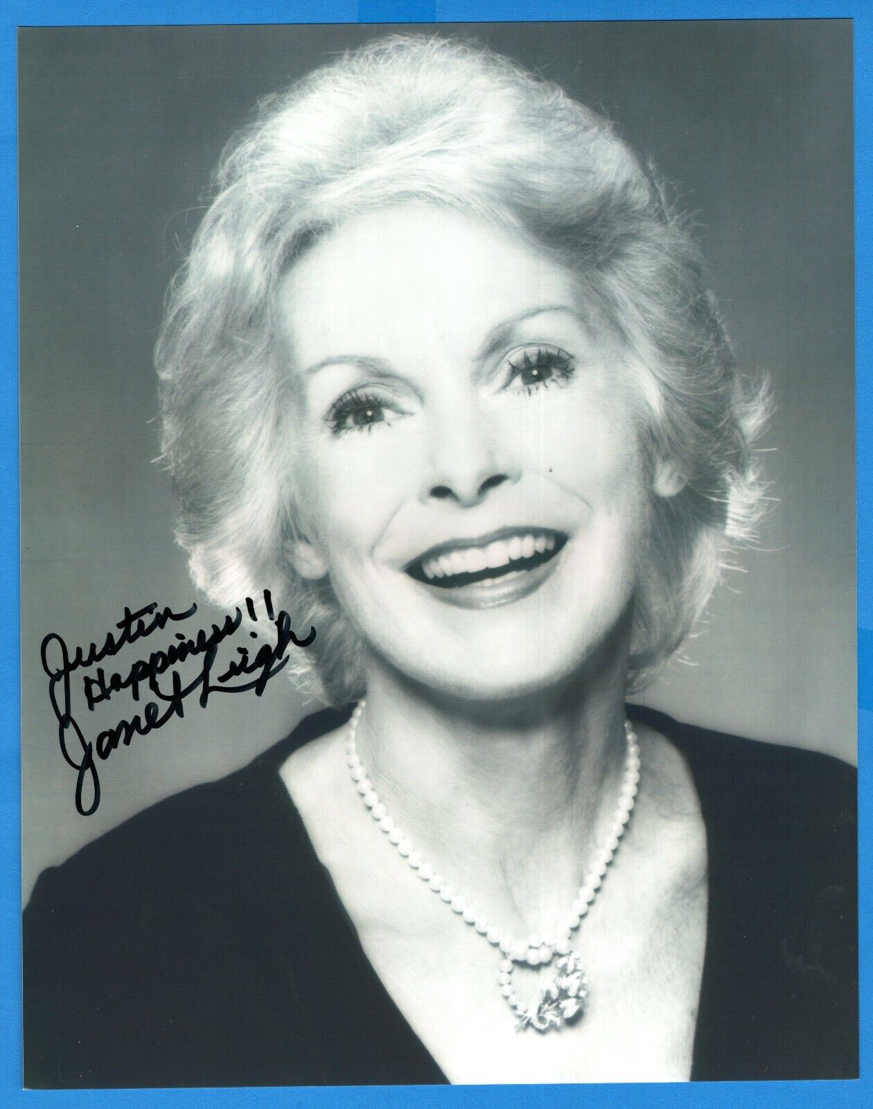 Janet Leigh Actress Hand Signed Autograph 8x10 Photo Poster painting with Todd Mueller COA