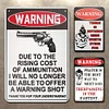 3PCS Warning Shot - Metal Tin Signs Set(8*12Inch/12*16Inch)