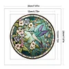 (US Only)4pcs Full Embroidery Cotton Thread 18CT Print Stained Glass Cross Stitch 20x20cm