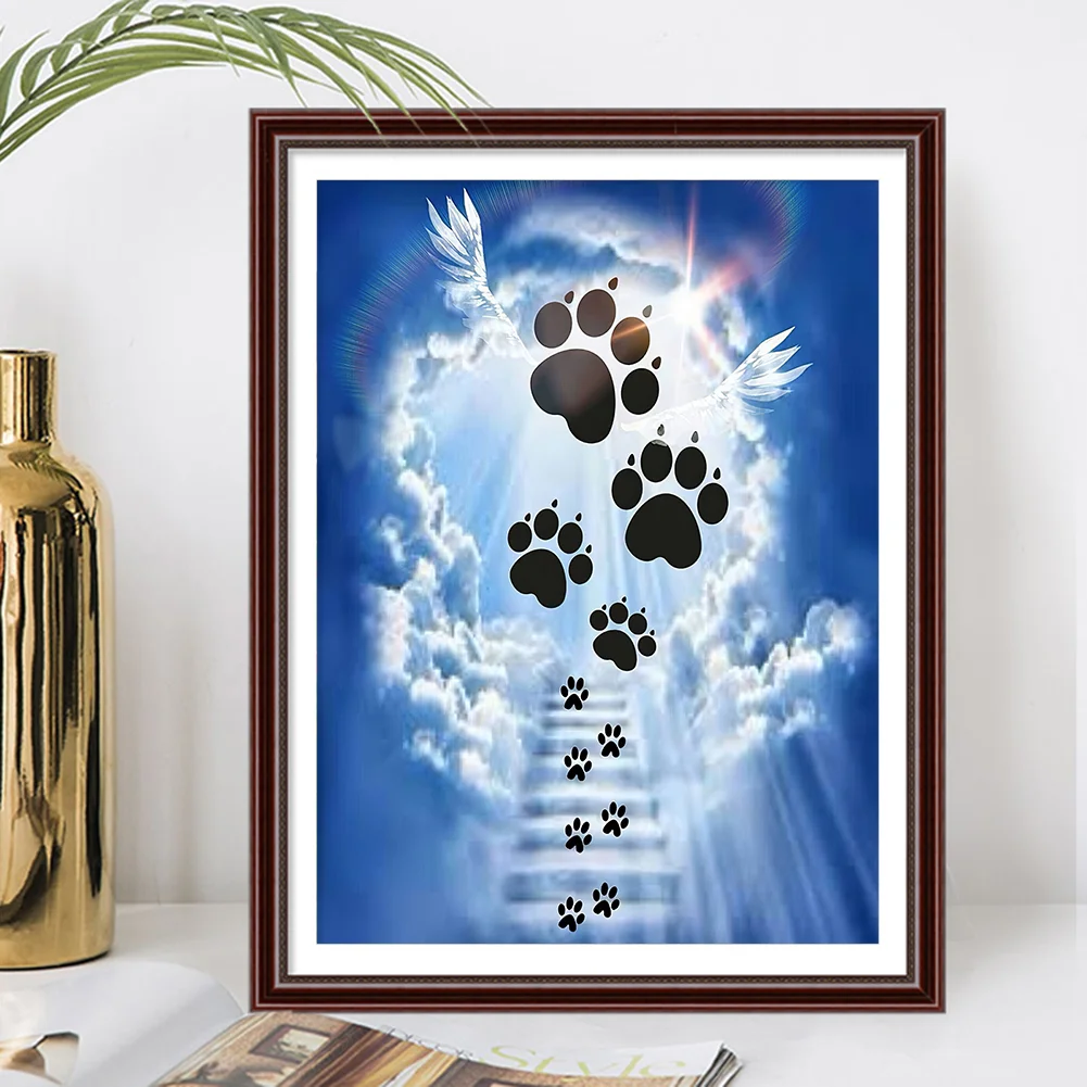 Diamond Painting - Full Square Drill - Dog Footprints Cloud(20*30 - 50*70cm)