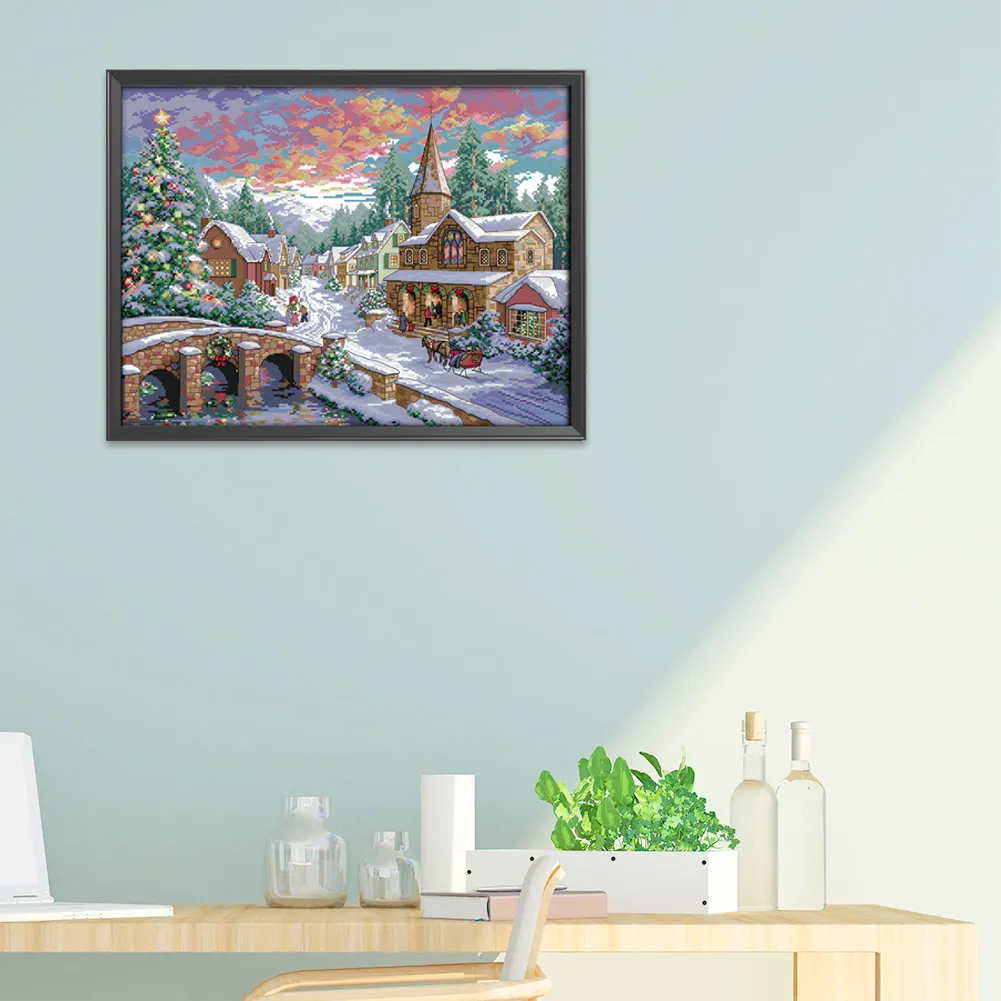 14ct Stamped Cross Stitch - Snow Scenery(54*43cm)