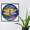 Diamond Painting-DIY Full Round Drill Stained Glass Dragonfly