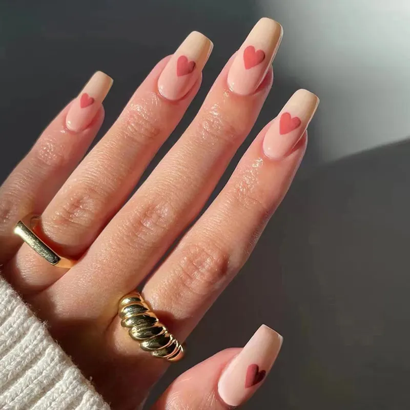 Churchf Churchf French Love Valentine's Day Nail 24 Pieces