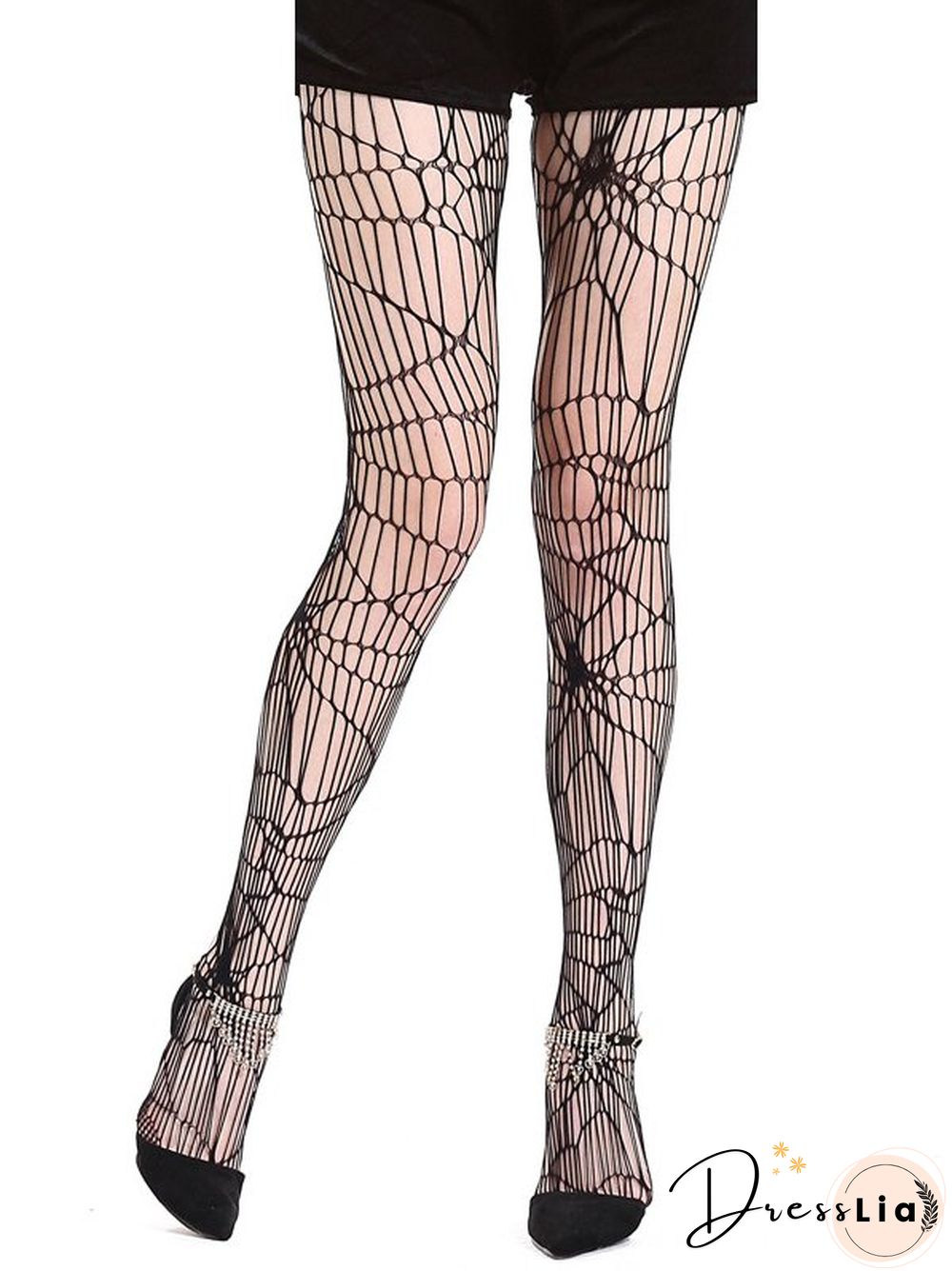 Women Sexy All Season Halloween Polyester Party Hollow out Halloween Fishnet Socks Regular Socks