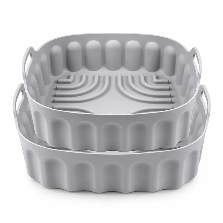 2-Piece Square Silicone Air Fryer Basket Set