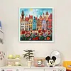 Colorful Houses-14CT Stamped Cross Stitch 40*40cm/15.75*15.75in tapestrymarket
