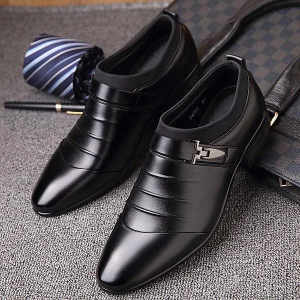 Men's Shoes Youth Tide Shoes Business Casual Dress Shoes Men's Korean Version Of The British Pointed Breathable Soft Bottom Shoes