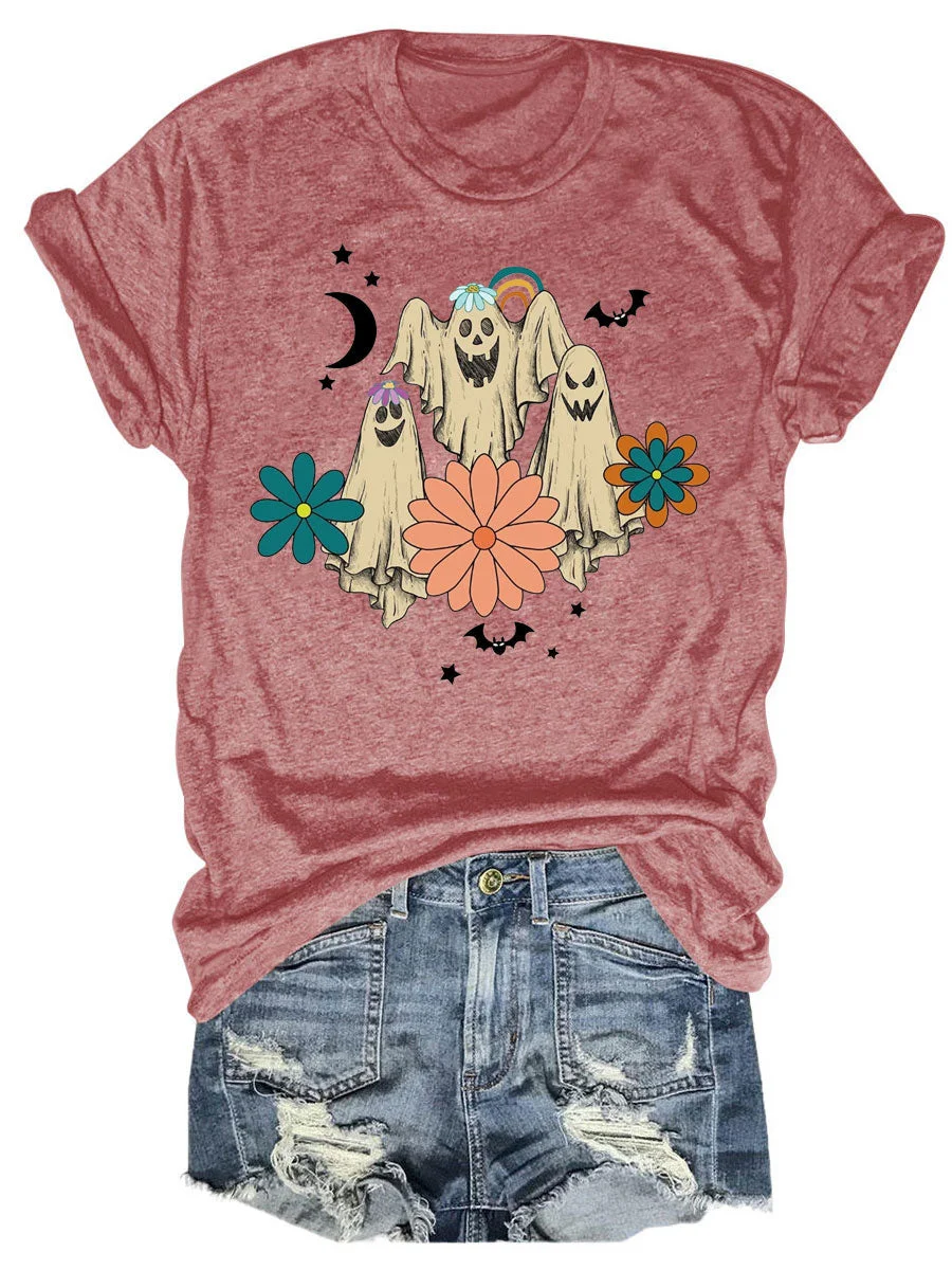 Retro Floral Ghost T-shirt