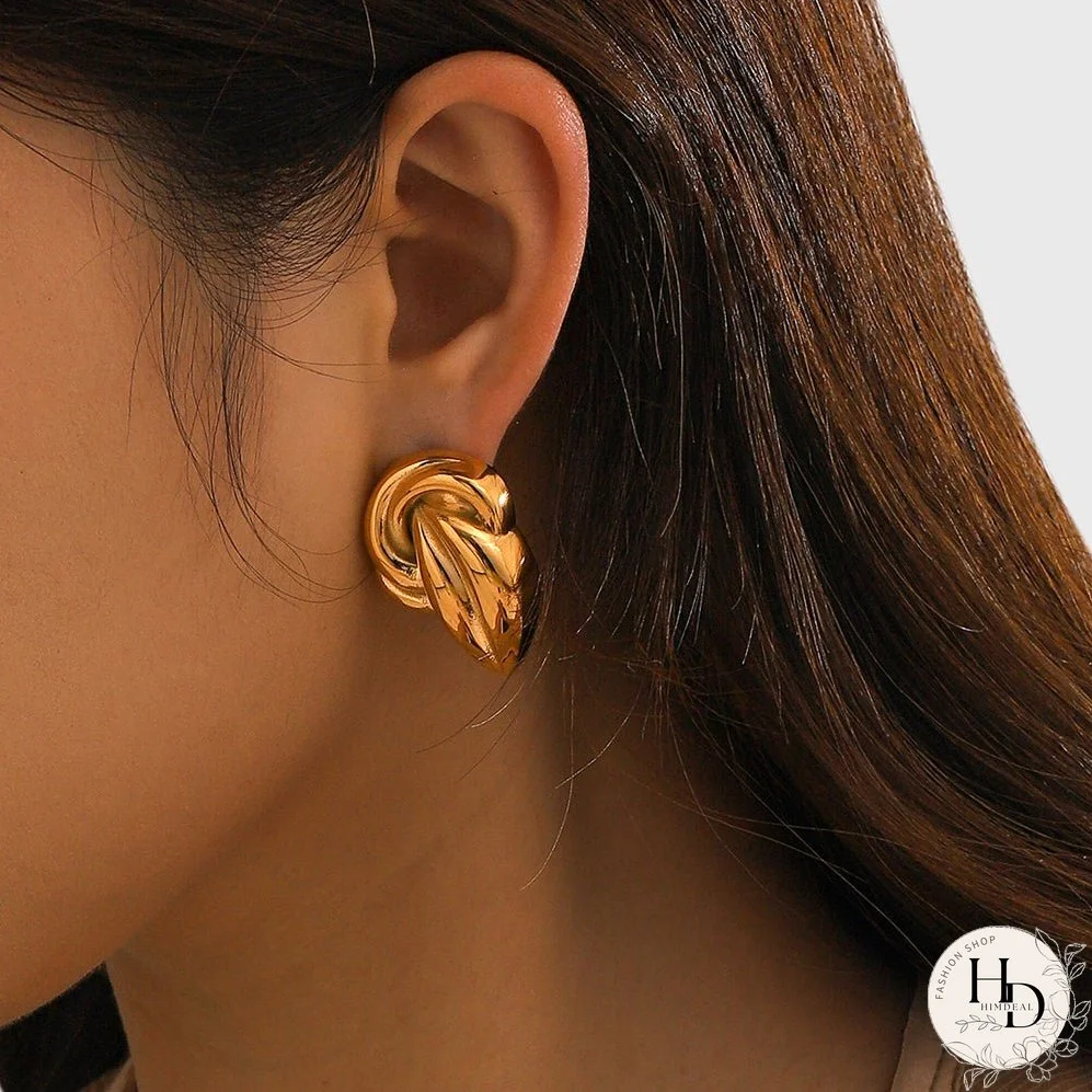 18K Gold-Plated Stud Earrings