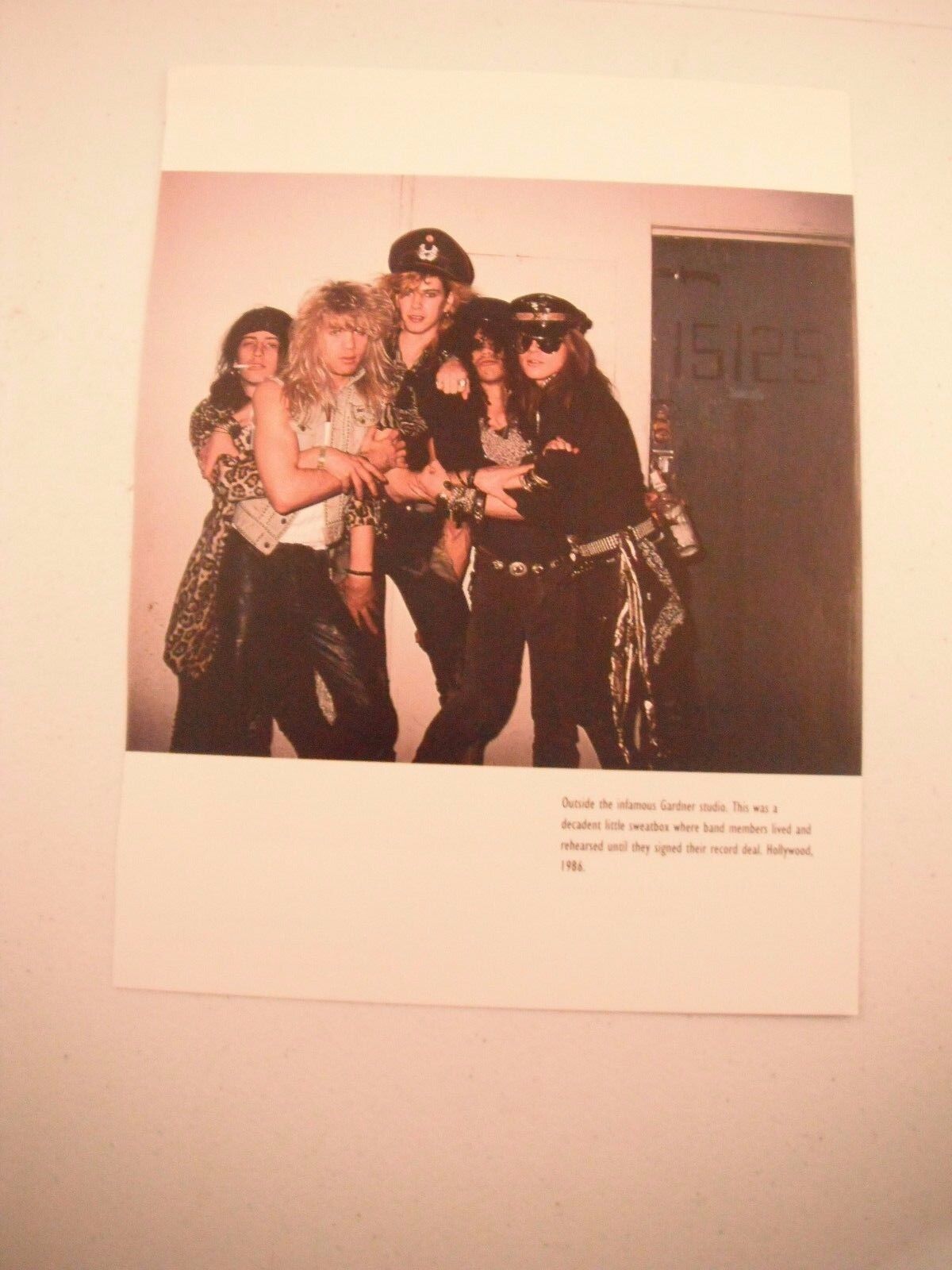 Guns N Roses GnR Coffee Table Book Photo Poster painting Page 1986