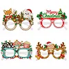 DIY Diamond Painting Christmas Glasses Frame No Lens 4pcs(Christmas happy)