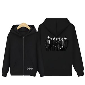 BTS Arirang Official Logo Hoodie | World Tour Black Zip Up 💜