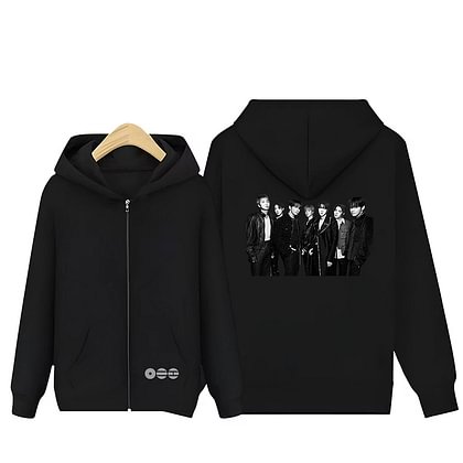 BTS Arirang Official Logo Hoodie | World Tour Black Zip Up 💜