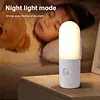 Rechargeable Motion Sensor Night Light Soft Glow Eye-Friendly Versatile Placement Minimalist Wood Battery Operated Shower Lamp for Wardrobe Hallway Closet Stairs