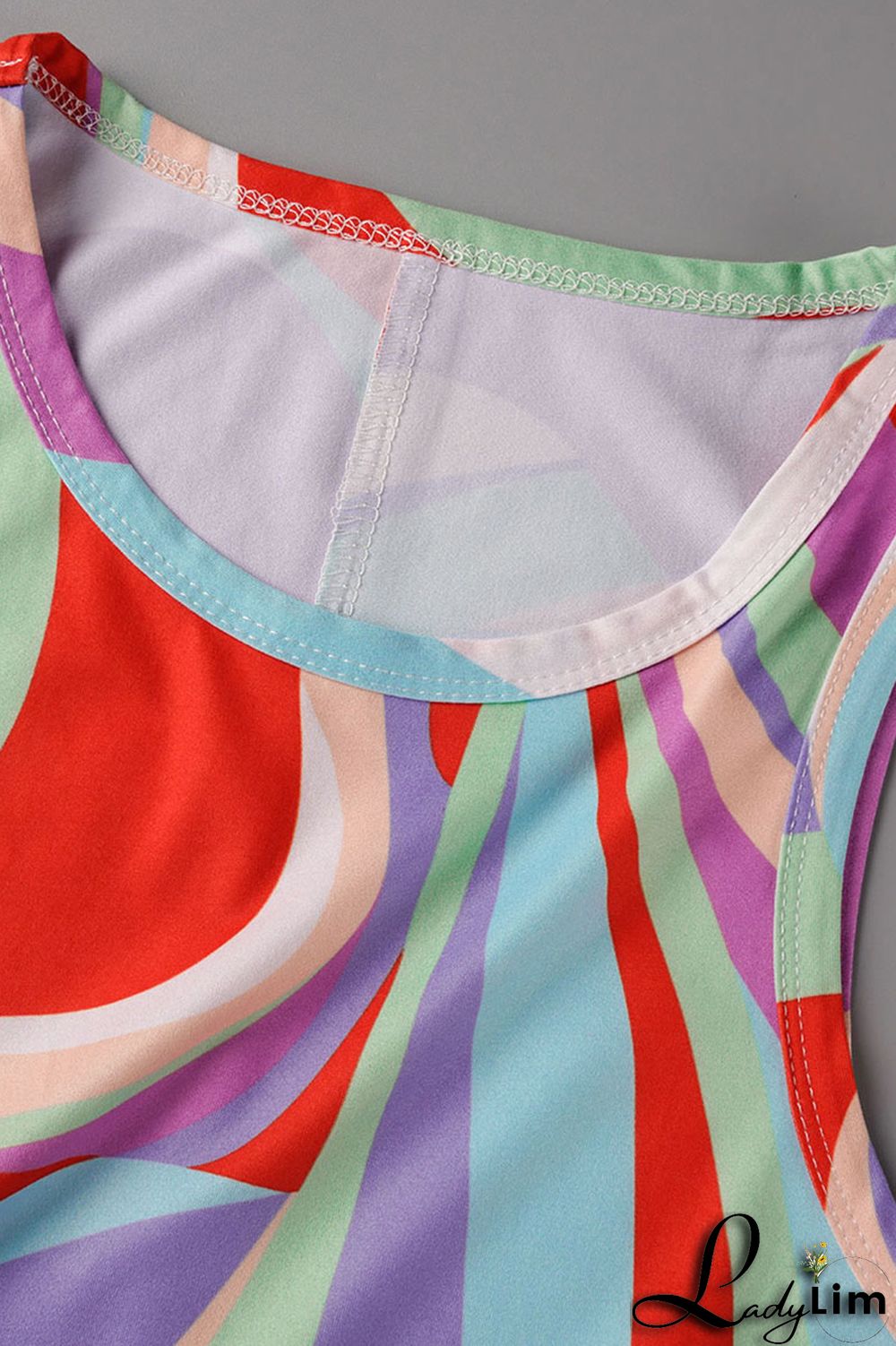 Red Sexy Print Split Joint O Neck One Step Skirt Dresses