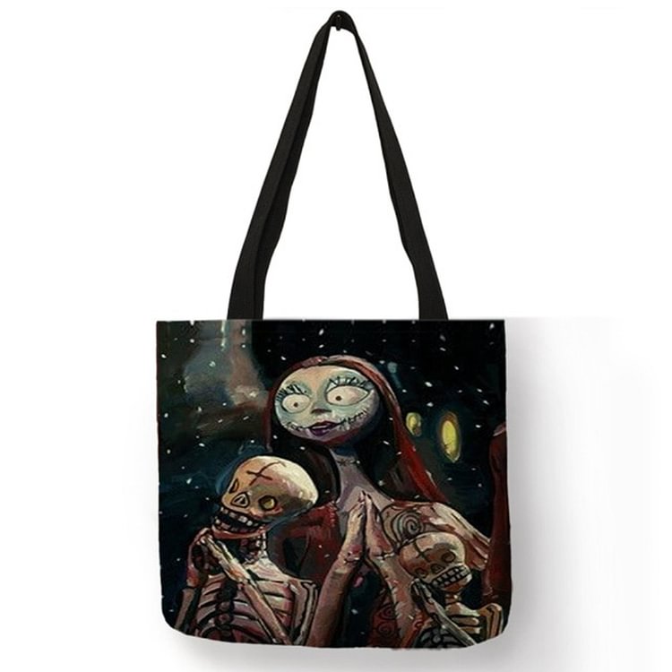 Linen Tote Bag - Horror Movie Character Murderers
