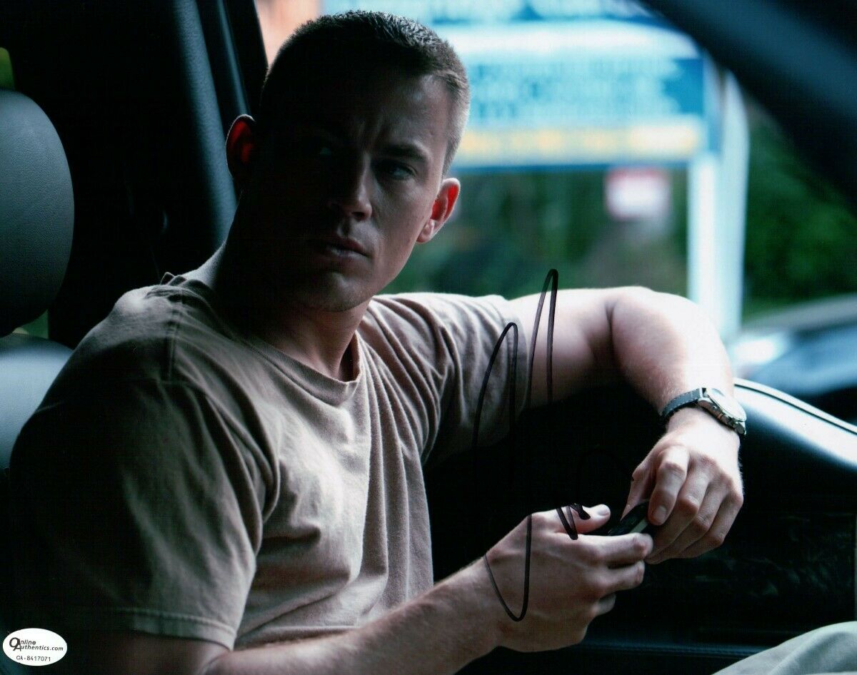 Channing Tatum Signed Autographed 8X10 Photo Poster painting Sexy Sitting in Car OA 8417071