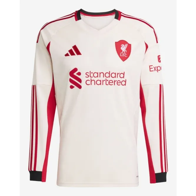 25-26 Liverpool Away Player Edition Long Sleeve Football Jersey 1:1 Thai Quality