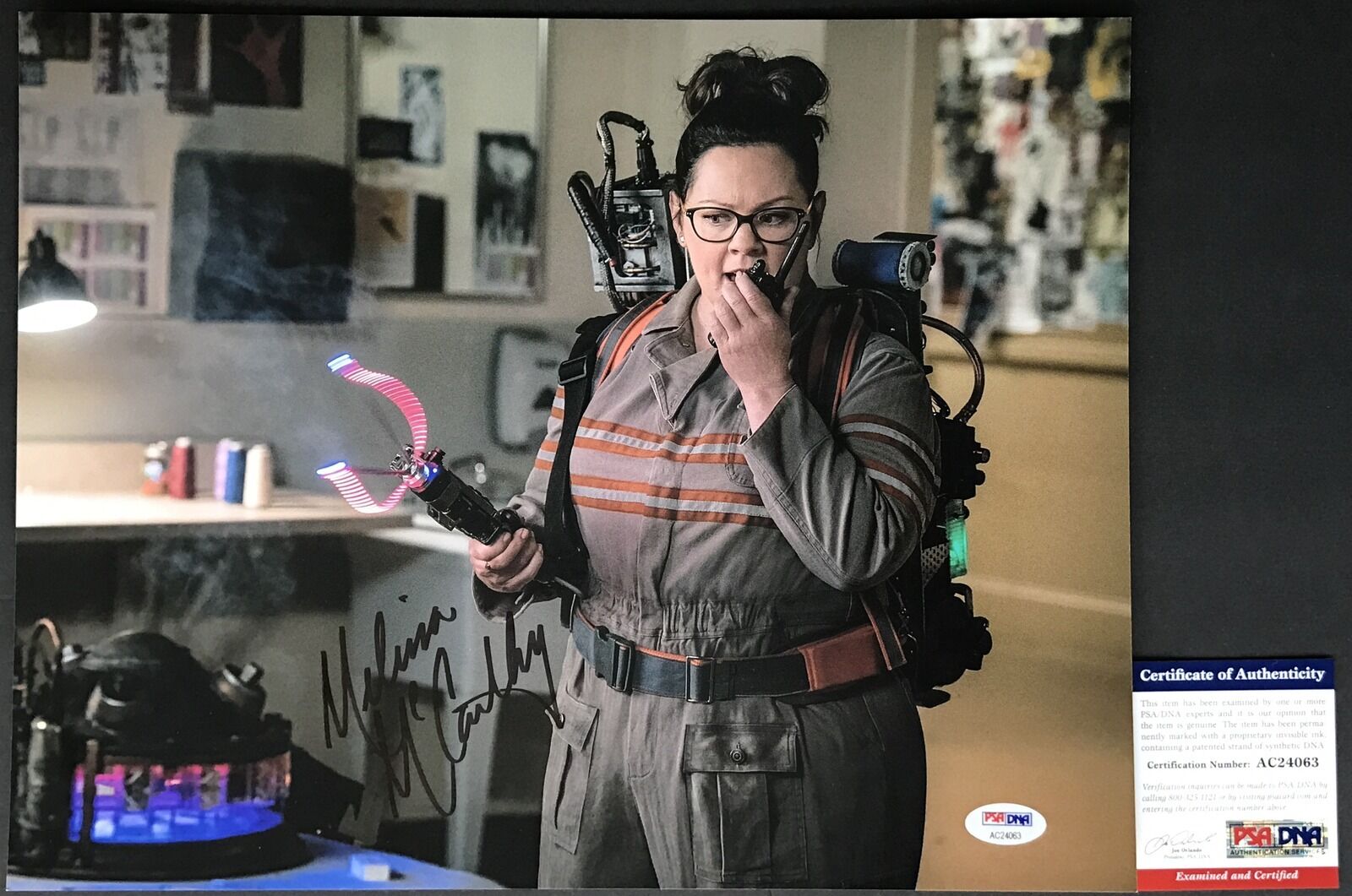 VERY FUNNY!!! Melissa McCarthy Signed GHOSTBUSTERS 11x14 Photo Poster painting #1 PSA/DNA