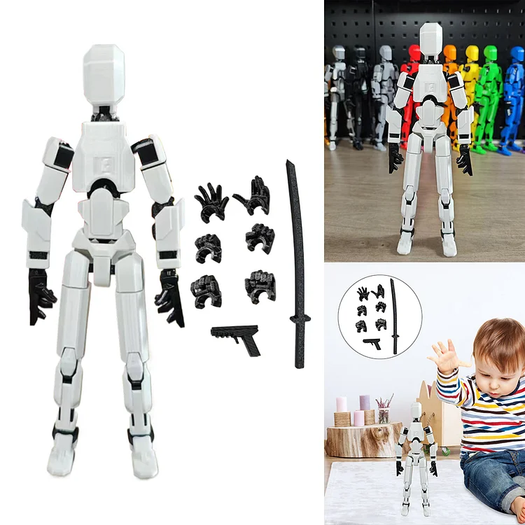 34cm 3D Printed Action Figure 13 Full Body Mechanical Movable Toy Gifts for Him