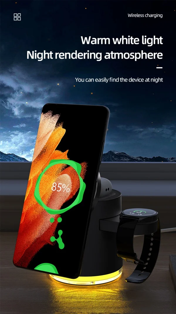Magnetic 3-in-1 Wireless Charger