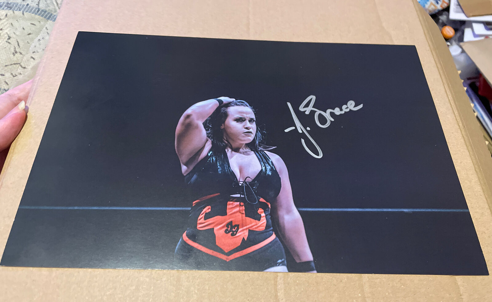 Impact Jordynne Grace Hand Signed A4 Wrestle Crate Photo Poster painting Autograph Progress TNA