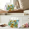 Diamond Painting PU Leather Sunflowers and Dragonfy Tissue Box Holder Desktop Organizer Art Home Office Decor Craft Gift for Women