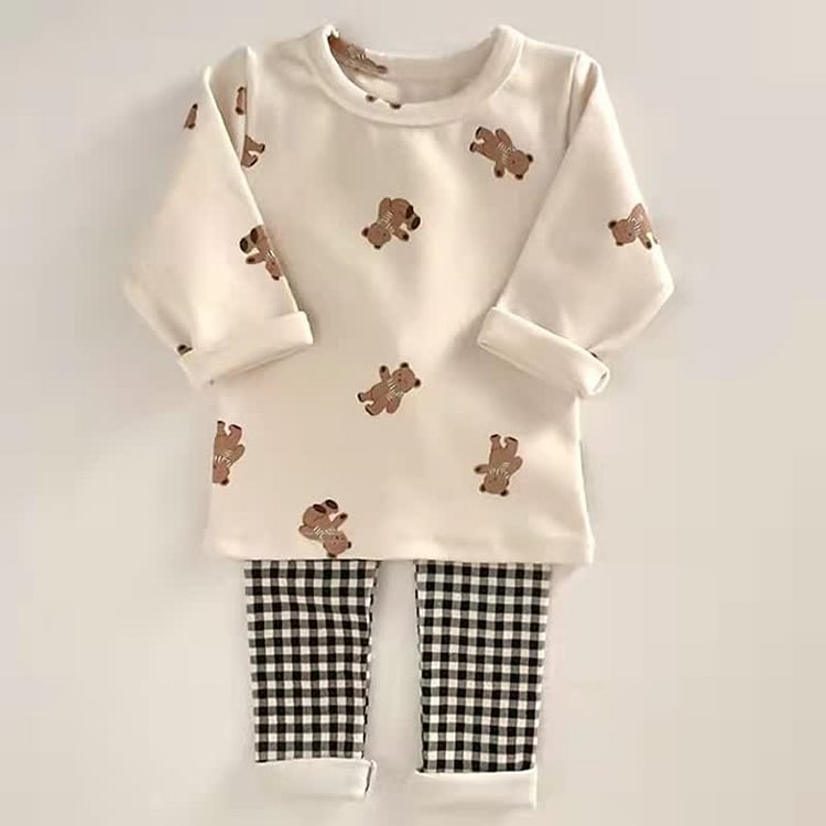 Toddler Girl Bear Star Pajamas Set