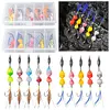 5Pcs Metal Fishing Lures Artificial Spinner Hard Baits Wobblers for Trout Bass