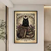 Black Cat And Book-11CT Stamped Cross Stitch 40*60cm/15.75*23.62in  tapestrymarket