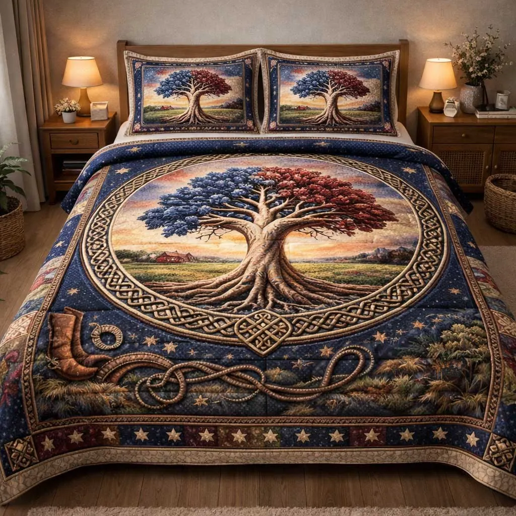 Liberty Colors 3-Piece Quilted Bedding Set GFTOMA9796