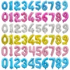 50PCS Polka Dot Colorful 0-9 Numbers 16" Aluminum Film Balloons Birthday Party Decor Supplies