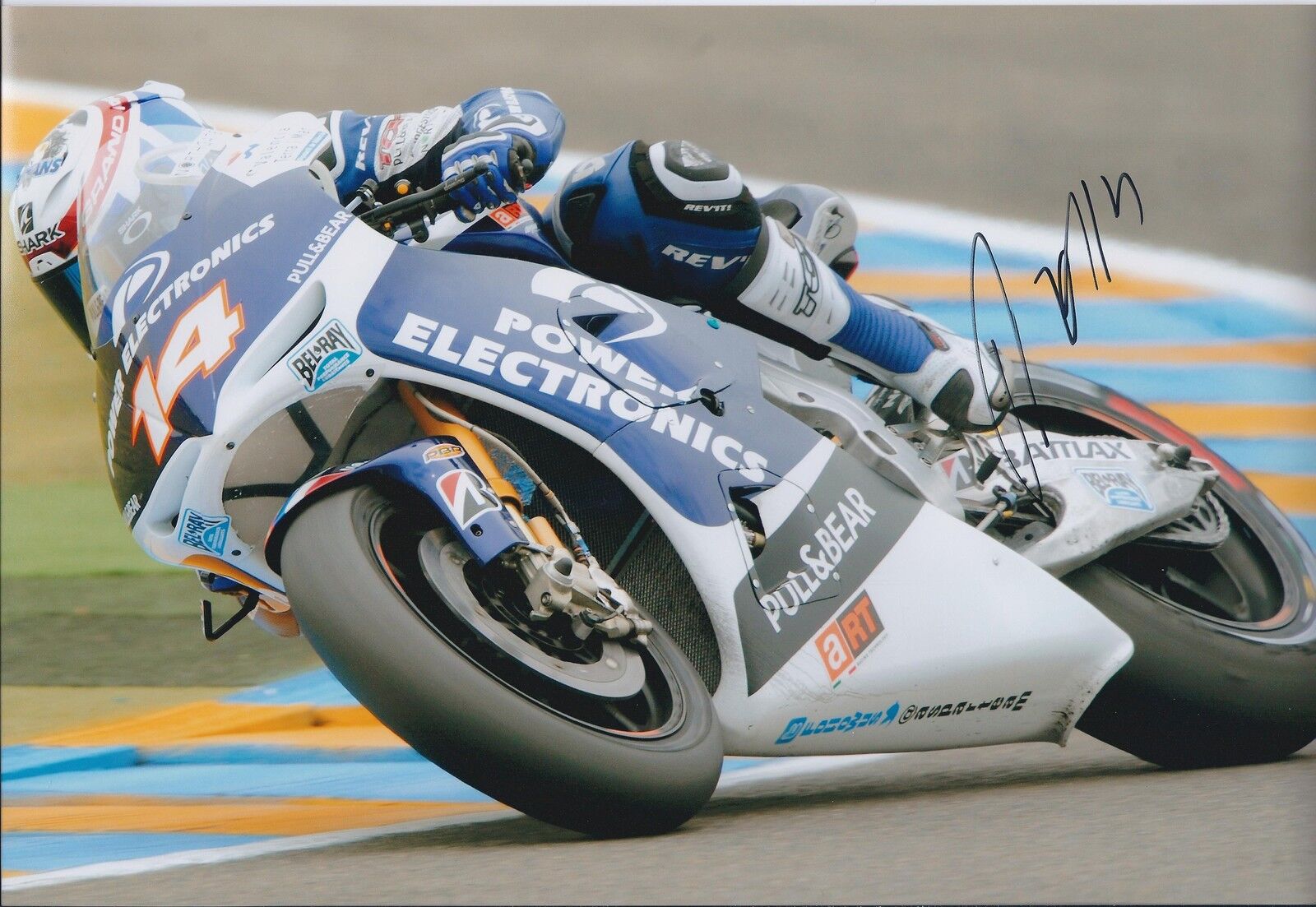 In Person Randy De Puniet Autograph ASPAR APRILIA SIGNED 12x8 Photo Poster painting MOTOGP AFTAL